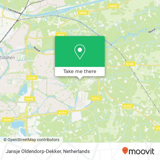 Jansje Oldendorp-Dekker kaart