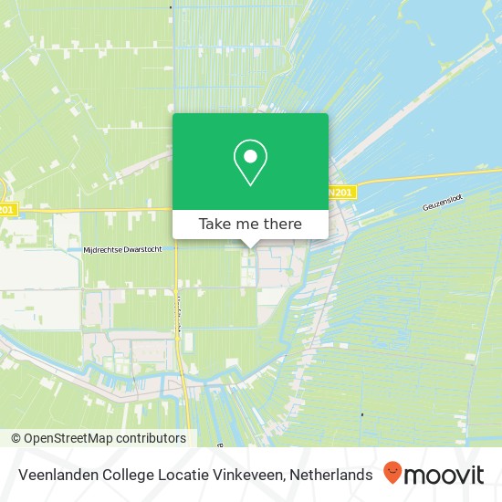 Veenlanden College Locatie Vinkeveen kaart