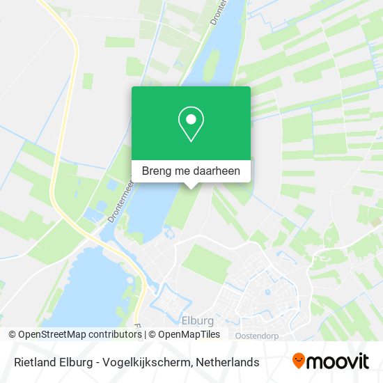 Rietland Elburg - Vogelkijkscherm kaart