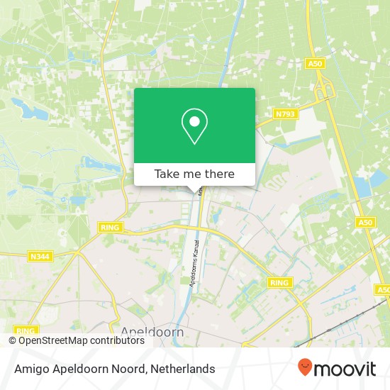 Amigo Apeldoorn Noord kaart