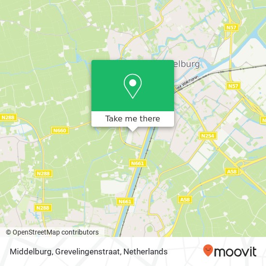 Middelburg, Grevelingenstraat kaart