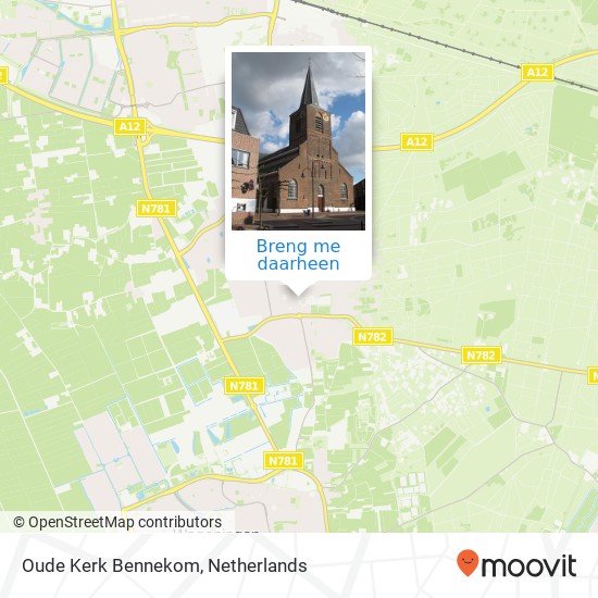 Oude Kerk Bennekom kaart