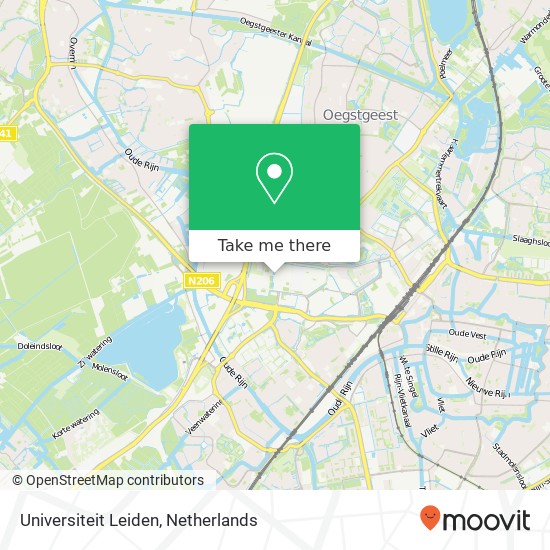 Universiteit Leiden kaart