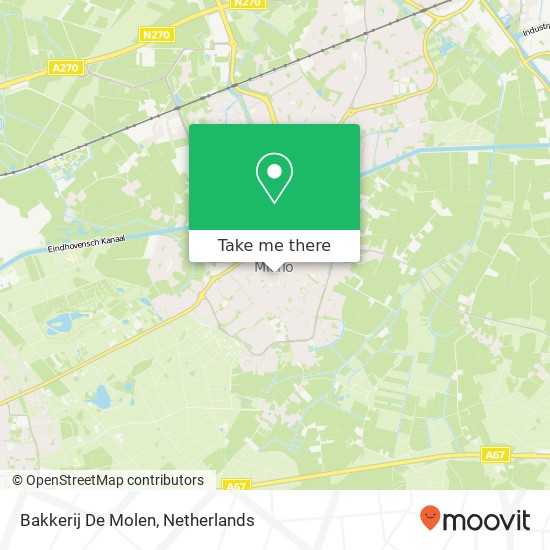 Bakkerij De Molen kaart