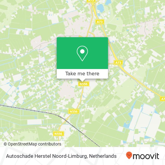 Autoschade Herstel Noord-Limburg kaart