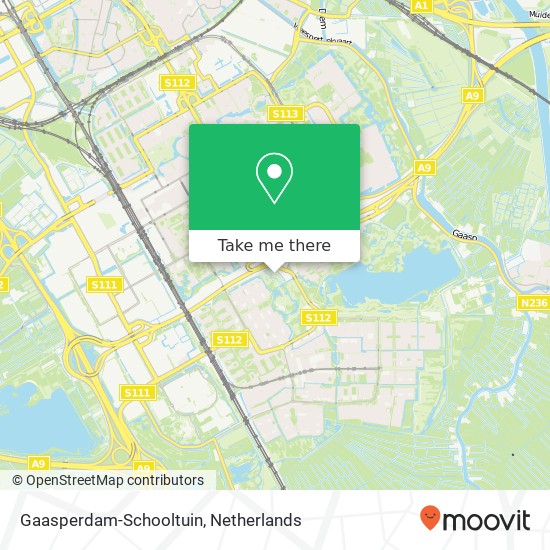 Gaasperdam-Schooltuin kaart