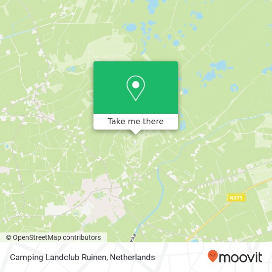 Camping Landclub Ruinen kaart