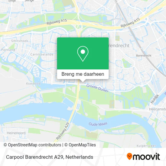 Carpool Barendrecht A29 kaart