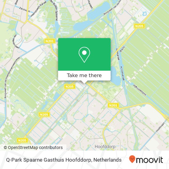Q-Park Spaarne Gasthuis Hoofddorp kaart