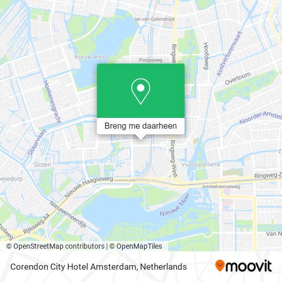 Corendon City Hotel Amsterdam kaart