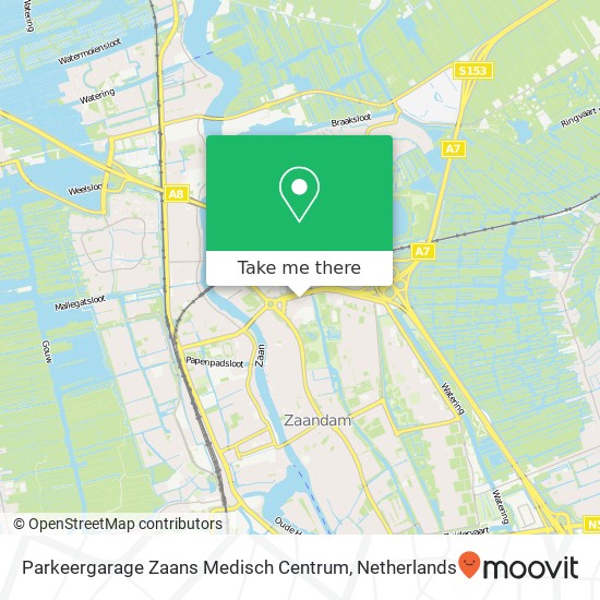 Parkeergarage Zaans Medisch Centrum kaart