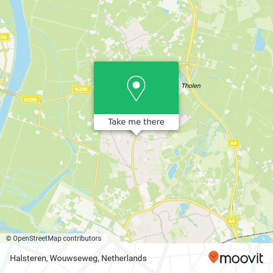 Halsteren, Wouwseweg kaart