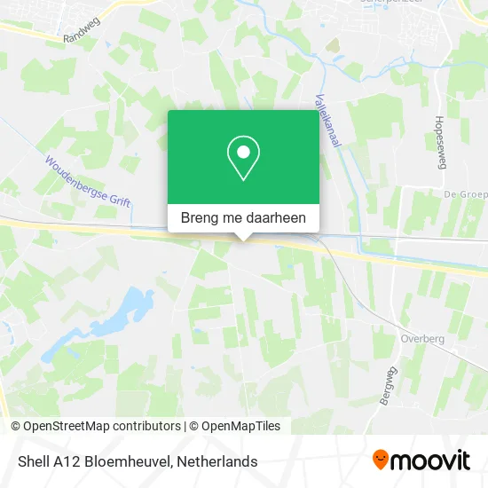Shell A12 Bloemheuvel kaart