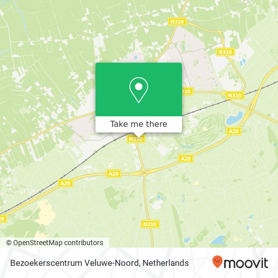 Bezoekerscentrum Veluwe-Noord kaart