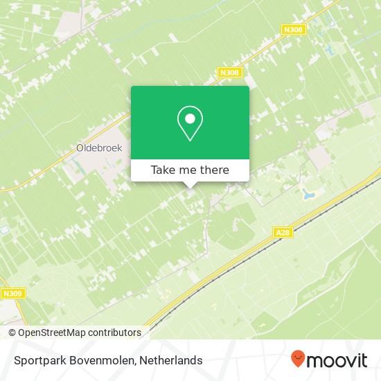 Sportpark Bovenmolen kaart