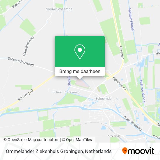 Ommelander Ziekenhuis Groningen kaart