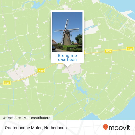 Oosterlandse Molen kaart