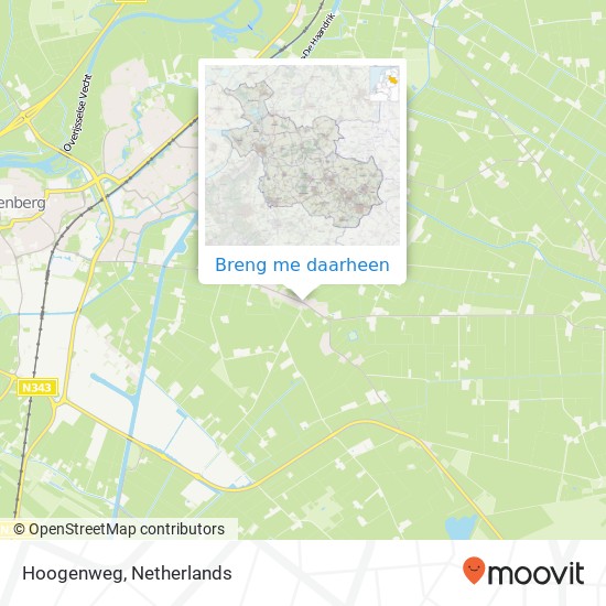 Hoogenweg kaart