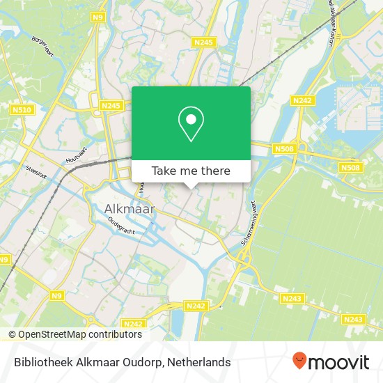 Bibliotheek Alkmaar Oudorp kaart
