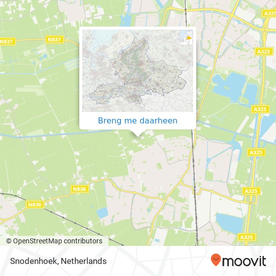 Snodenhoek kaart