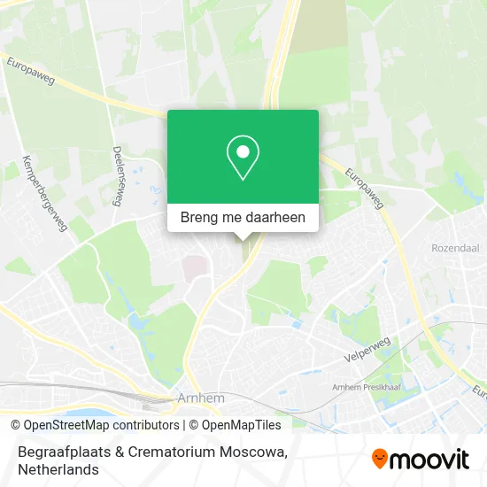 Begraafplaats & Crematorium Moscowa kaart