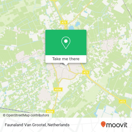 Faunaland Van Grootel kaart