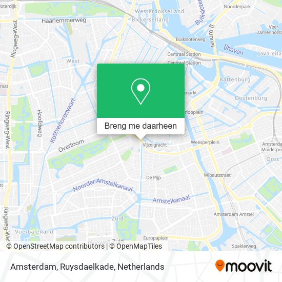 Amsterdam, Ruysdaelkade kaart