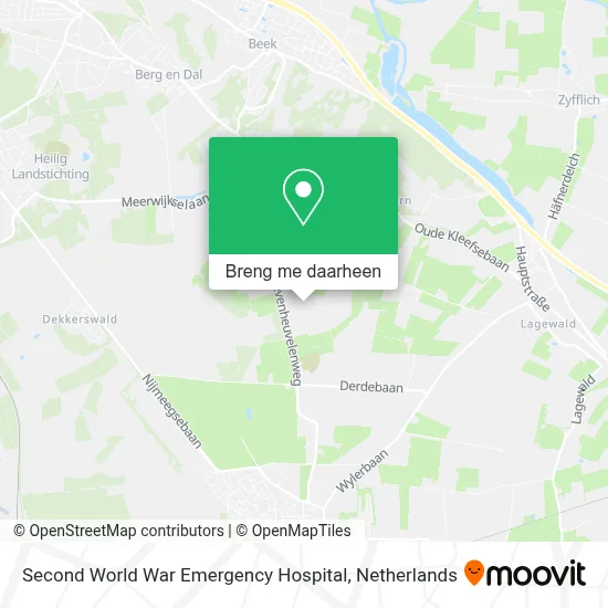 Second World War Emergency Hospital kaart