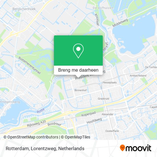Rotterdam, Lorentzweg kaart