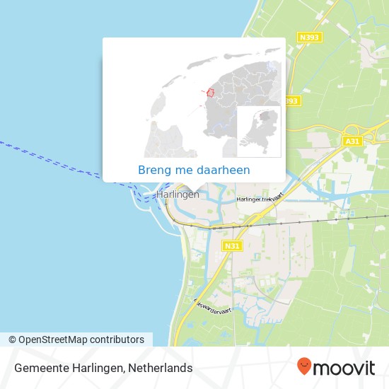 Gemeente Harlingen kaart