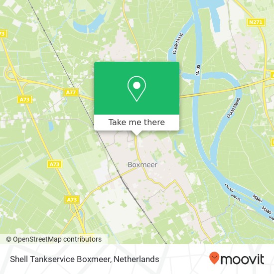 Shell Tankservice Boxmeer kaart