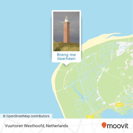 Vuurtoren Westhoofd kaart