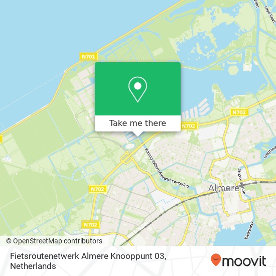 Fietsroutenetwerk Almere Knooppunt 03 kaart
