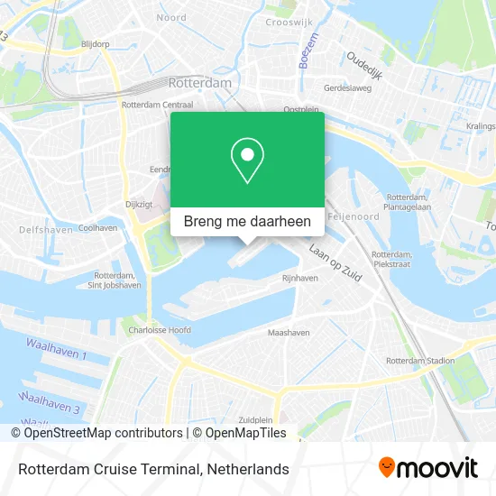 Rotterdam Cruise Terminal kaart