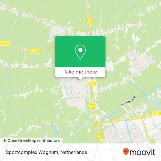 Sportcomplex Wognum kaart