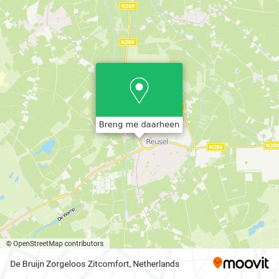 De Bruijn Zorgeloos Zitcomfort kaart