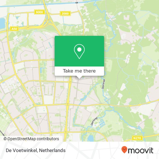 De Voetwinkel kaart