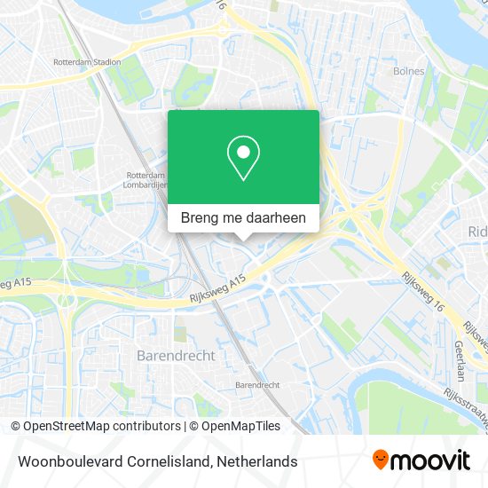 Woonboulevard Cornelisland kaart