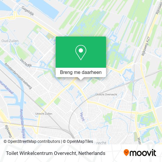 Toilet Winkelcentrum Overvecht kaart