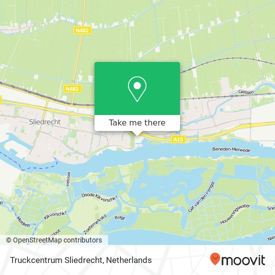 Truckcentrum Sliedrecht kaart