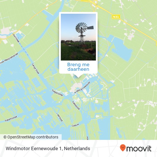 Windmotor Eernewoude 1 kaart