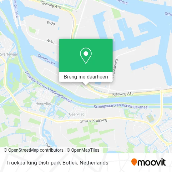 Truckparking Distripark Botlek kaart