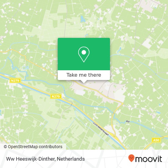 Ww Heeswijk-Dinther kaart