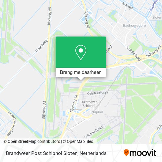 Brandweer Post Schiphol Sloten kaart