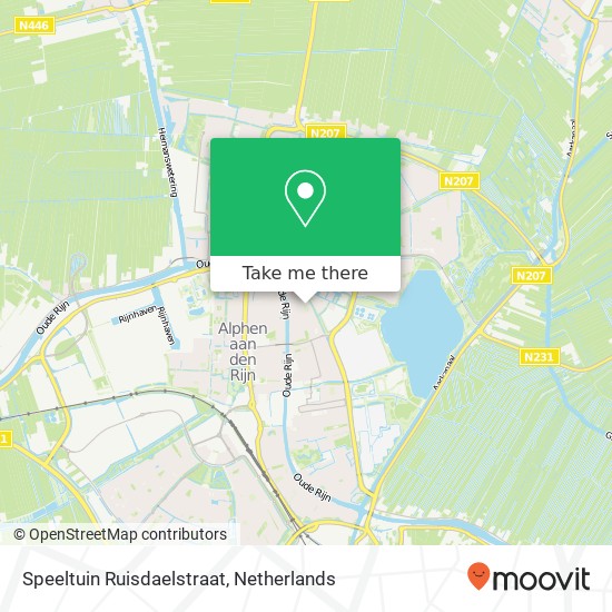 Speeltuin Ruisdaelstraat kaart