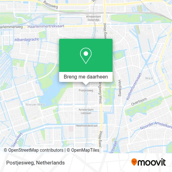 Postjesweg kaart