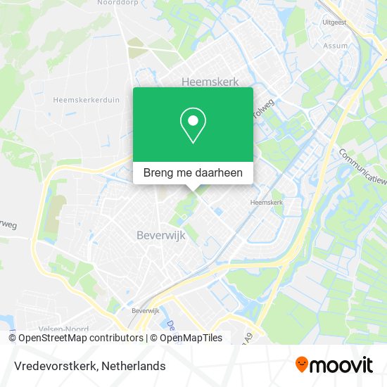 Vredevorstkerk kaart