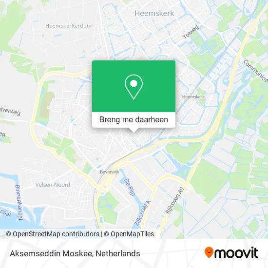 Aksemseddin Moskee kaart