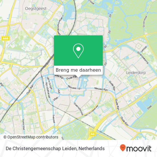 De Christengemeenschap Leiden kaart