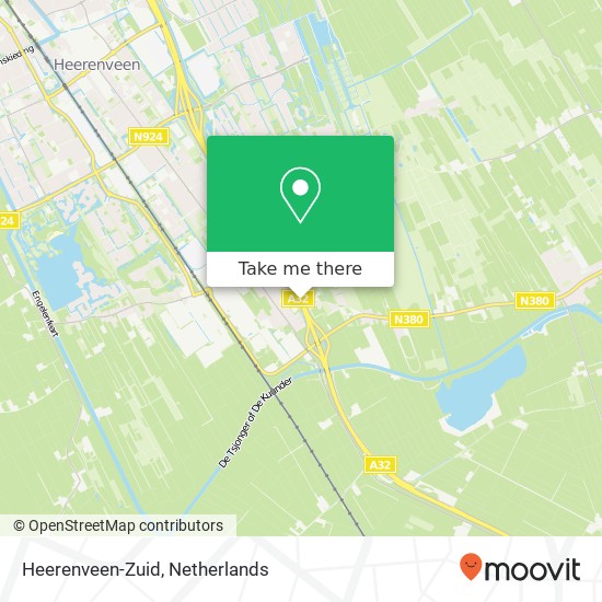 Heerenveen-Zuid kaart